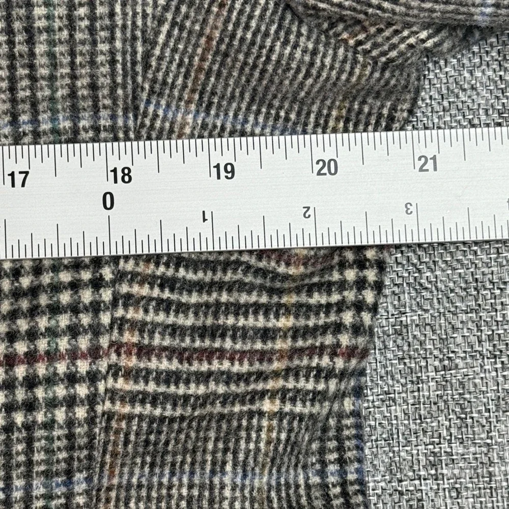 Vintage Men's Wool Blazer | Glen Plaid Jacket Tailored USA Made  | Size 36 Short